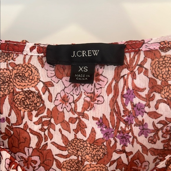 J.Crew Floral Ruffle Blouse - Picture 2 of 5